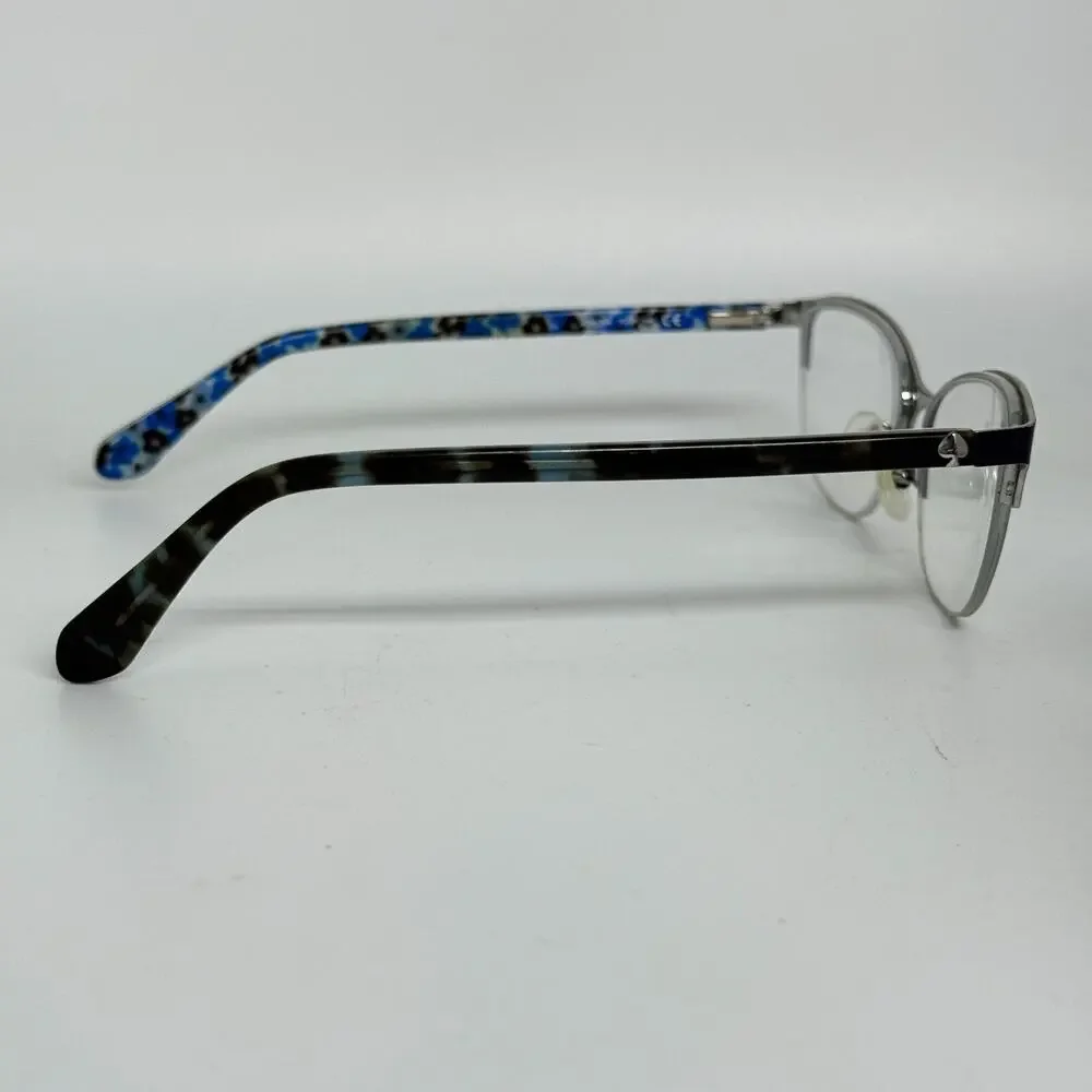 Kate Spade Adalina F2G Blue Silver Semi Rimless‎ Cat Eye Eyeglasses Frame H17904
